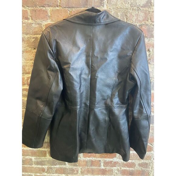 Xtrēm Genuine Leather Black Jacket Button Front Women’s Size XL - Picture 9 of 16